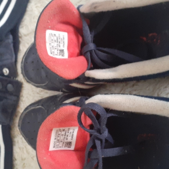 Adidas Rare Blokecore Vintage Y2K 70s  Velour Short Sleeve Jacket Leather Sneaks - Picture 8 of 12